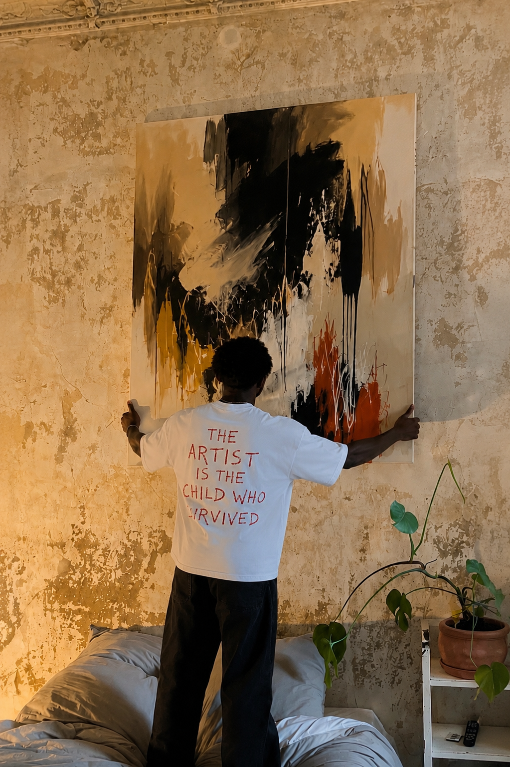 Oversized T-shirt "for the artist"