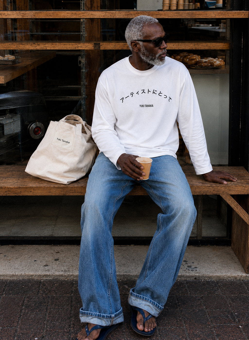 Yuki white oversized LS