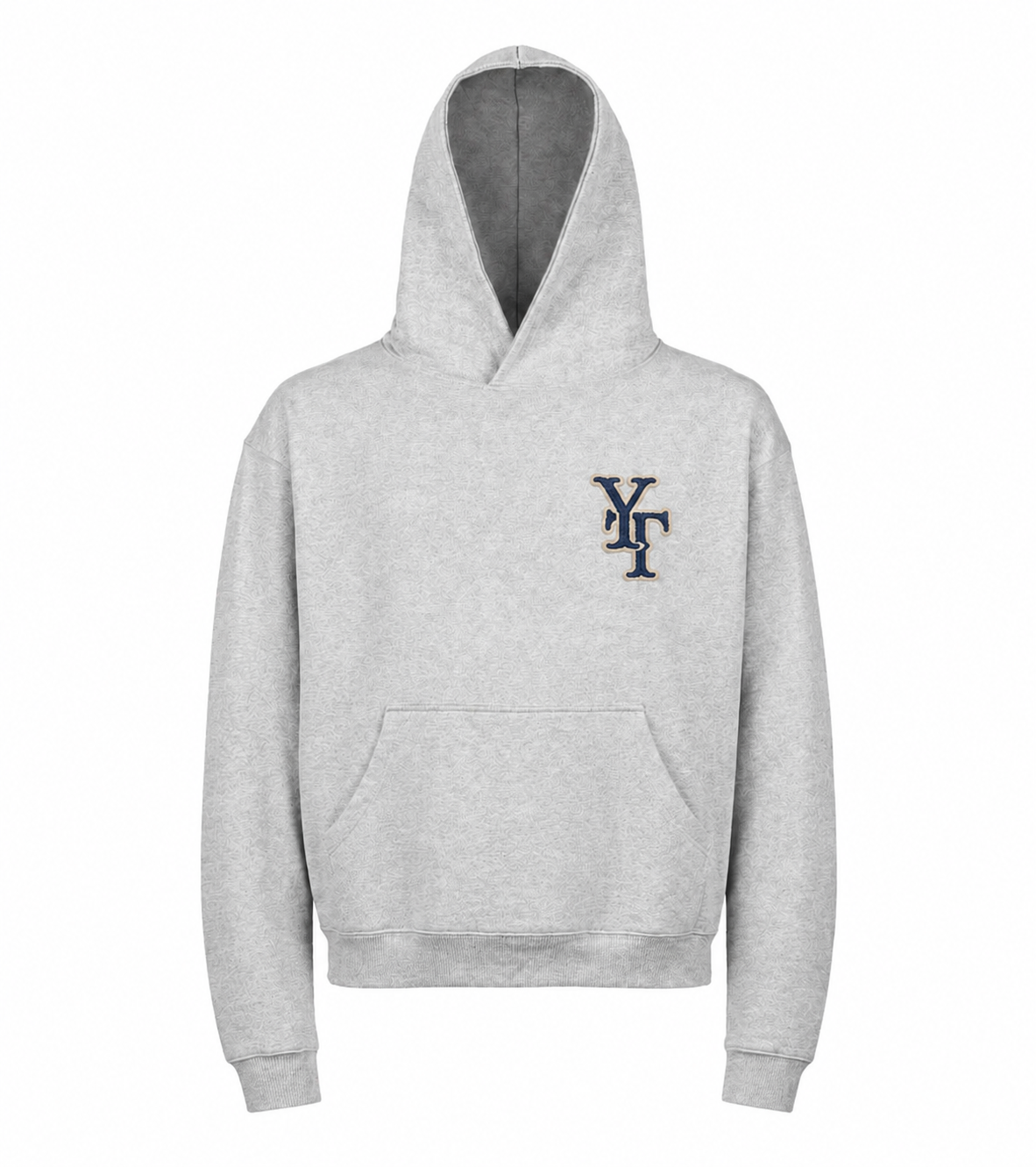 Grey oversized athletic hoodie