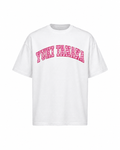 White oversized "college girl" t-shirt
